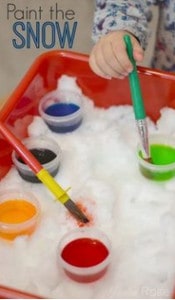 paint the snow arts and crafts for children