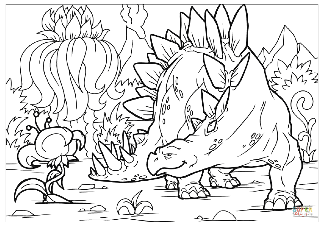 Stegosaurus coloring page | Free Printable Coloring Pages