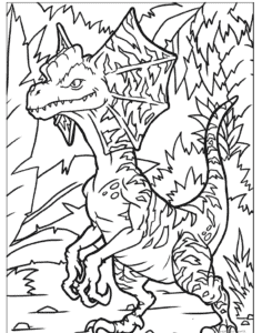 Dilophosaurus coloring page | Free Printable Coloring Pages