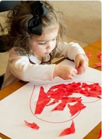 Valentines tissue craft