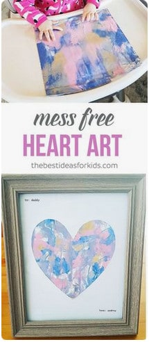 mess free heart art