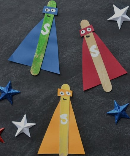 superhero popsicle sticks