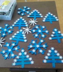 Snowflake popsicle craft
