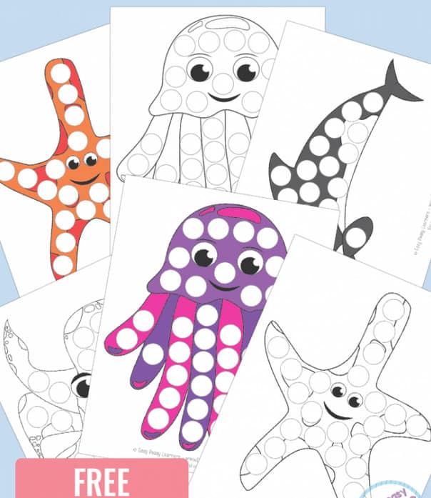 sea animal dot pages