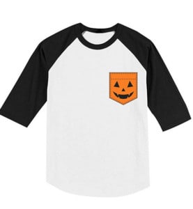 Jack o lantern kids shirt