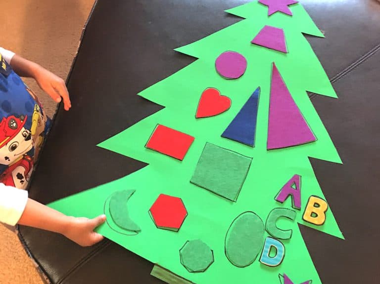 Preschool Christmas Activities: Shape Tree