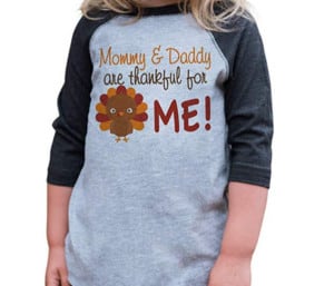 kids thankful tshirt