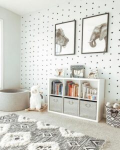 playroom storage cue sheves