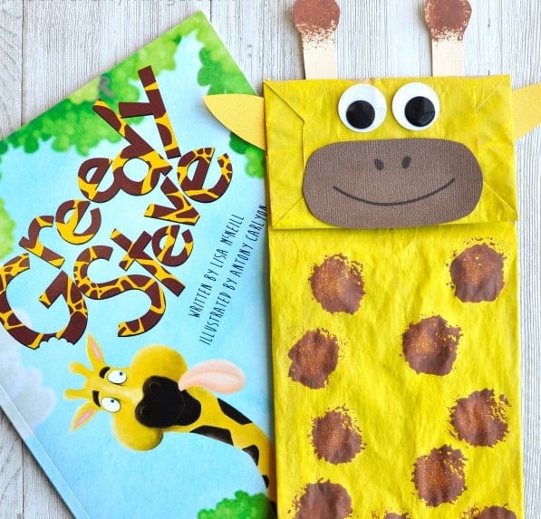  Paper Bag Giraffe Puppet