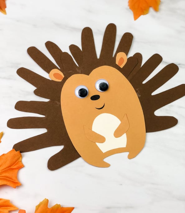 Hand Print Hedgehog Craft