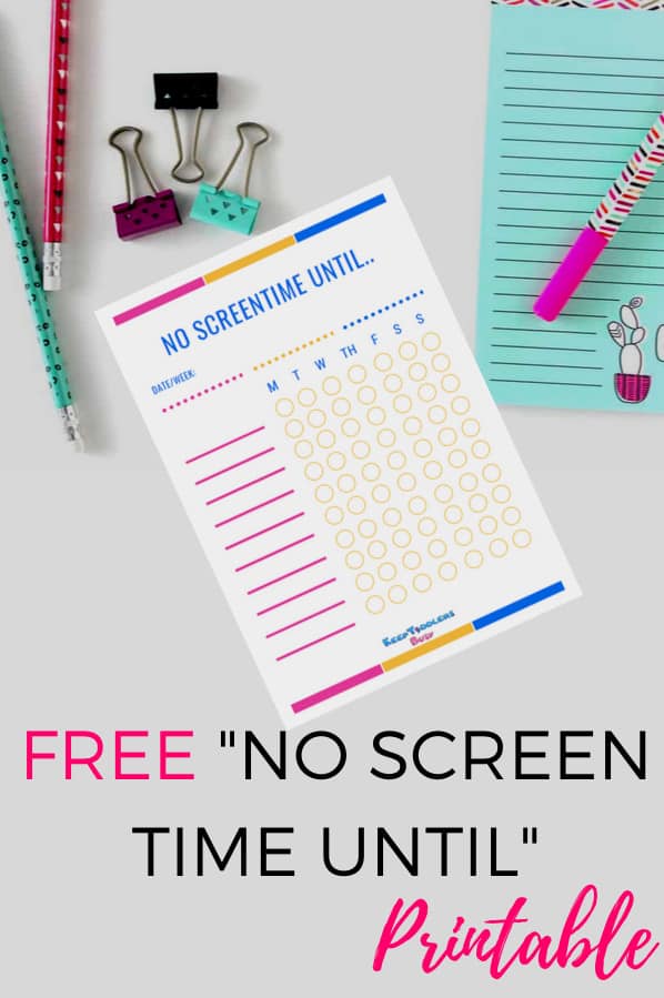 no screentime printable, free screentime printable