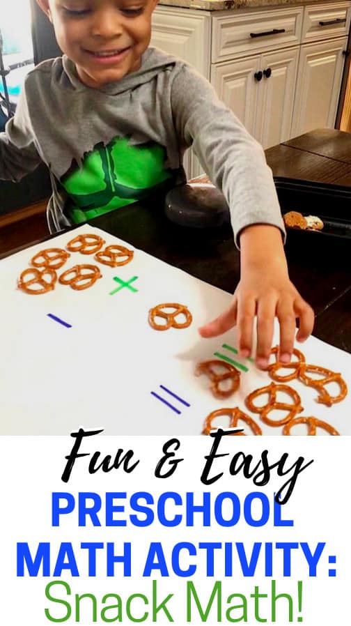 This preschool math activity must be added to your routine of preschool activities! Learning activities are a must at this age and this one is super fun and yummy!