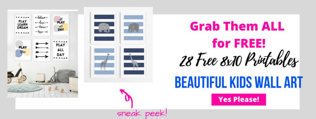 free kids wall art printables