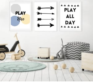 These Free Wall Art Printables are Simply Gorgeous and Super Useful for any playroom design, nursery, or kids room decor. Use for kids, playroom ideas, or nursery ideas.
