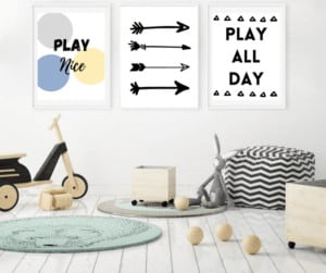 These Free Wall Art Printables are Simply Gorgeous and Super Useful for any playroom design, nursery, or kids room decor. Use for kids, playroom ideas, or nursery ideas.