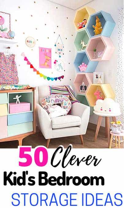 Kid's Bedroom Storage Ideas Are A Must See! Clever Storage and Beautiful Designs Create the Perfect Bedroom For Boys and Girls