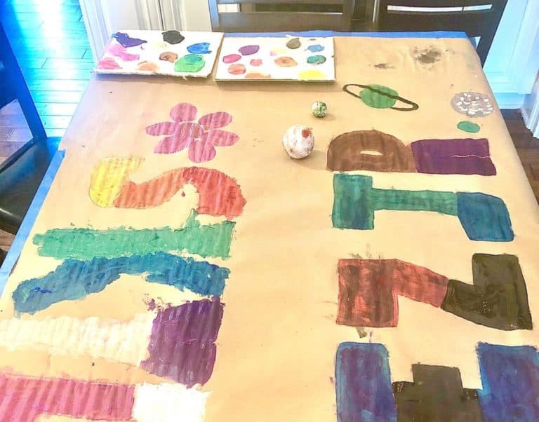 Giant Name Preschool Painting Activity