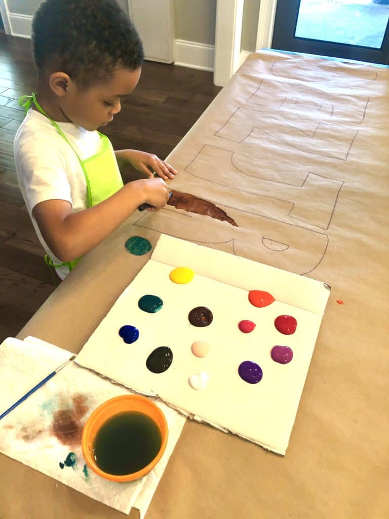 This Giant Name Preschool Activity Will Be An Absolutely Hit As A Fun Preschool Or Toddler Activity! Check Out The Fun And Then Set Up Your Tot's Paint Activity