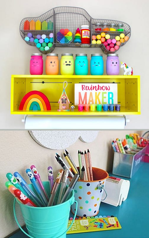 Mommy Experts Share 50 Playroom Ideas That Will Turn Your Child's Messy Play Space Into An Organized and Safe Play Haven For Kids. Small Playroom designs and, playroom storage ideas, too. Playroom Organization is key!