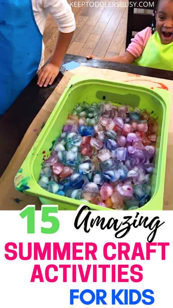 Check Out These Awesome List Of Summer Craft Activities For Kids From The Top Activity Mom Bloggers! Check Out The Fun And Then Set Up Your Toddler's Paint Activity with an awesome toddler craft