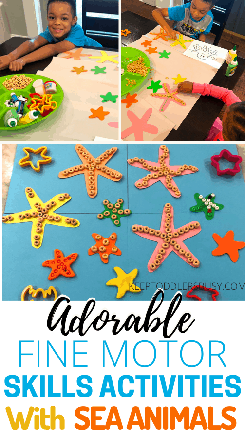 Starting Early With Toddler Fine Motor Skills Activities Is An Absolute Must! This Star Fish Decorating Craft Is A Super Easy Way To Practice Those Fine Motor Skills That Can Help With Development.