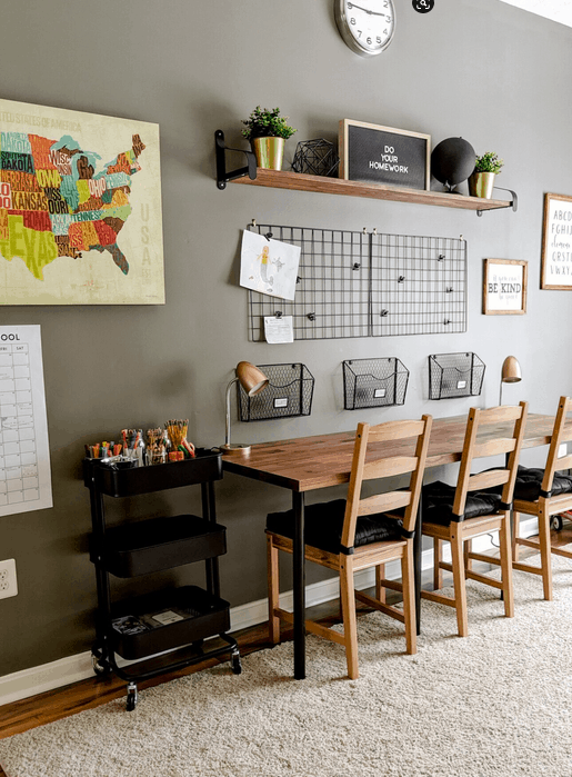 Mommy Experts Share 40 Homeschool Room Ideas That Will Turn Your Child's Space Into An Organized Learning Area For Kids In Small Spaces Too. Get Great Ideas For Home School Desks, Tables, and Storage