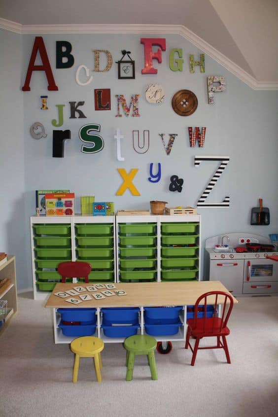 Mommy Experts Share 40 Homeschool Room Ideas That Will Turn Your Child's Space Into An Organized Learning Area For Kids In Small Spaces Too. Get Great Ideas For Home School Desks, Tables, and Storage