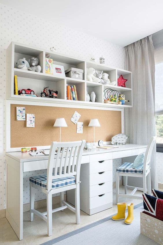 Mommy Experts Share 40 Homeschool Room Ideas That Will Turn Your Child's Space Into An Organized Learning Area For Kids In Small Spaces Too. Get Great Ideas For Home School Desks, Tables, and Storage