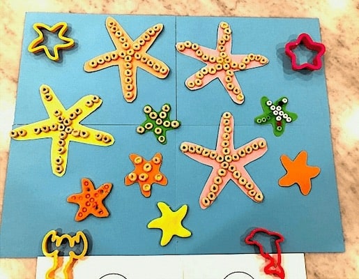 Toddler Fine Motor Skills Activities: Star Fish Decorating