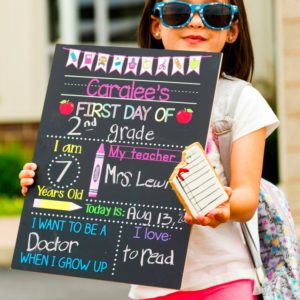 First Day of School Signs are A Must Have To Celebrate The Coming School Year! Looking For A Complete Homeschool Supply List With Virtual Learning In Mind? Then Check Out This Must Have Supplies List For Virtual Home Schooling The Kids!