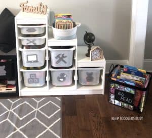 Wondering How To Make Beautiful Custom Labels For Your Storage At Home? Well I Have Put Together A Label Making Tutorial Using Canva That Will Have You Printing Playroom Storage Labels In No Time.