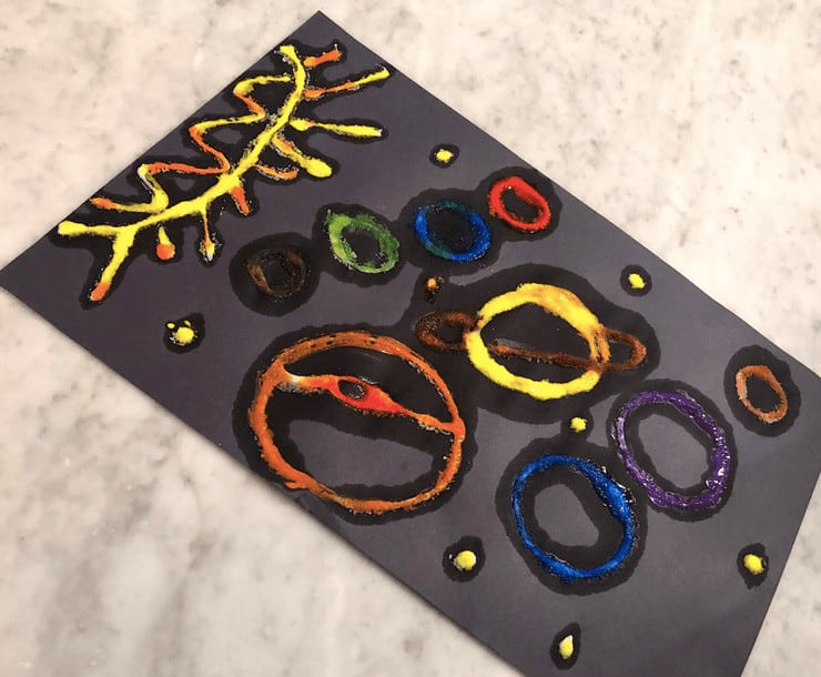 Awesome Solar System Salt Painting for Kids