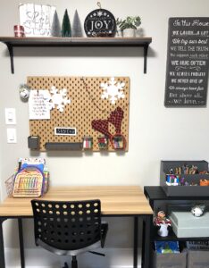 We decided to add a few subtle Christmas Decor touches to the kid's playroom and homeschool room for Holidays! This Will be a Great Place To Do Their Christmas Crafts and Christmas Games.