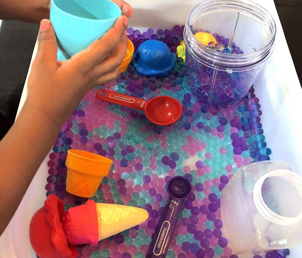 Looking for Sensory Activities That Toddlers Will Love? Well Check Out This Water Bead Sensory Bin Activity That Will Keep Your Child Occupied and Learning!