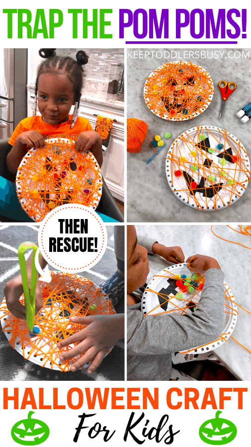 Create Some Amazing Memories This October With Super Fun Halloween Crafts For Kids! This Simple Paper Plate Craft Is Easy Enough For Young Kids To Practice Fine Motor Skills & Fun For Older Kids Too!