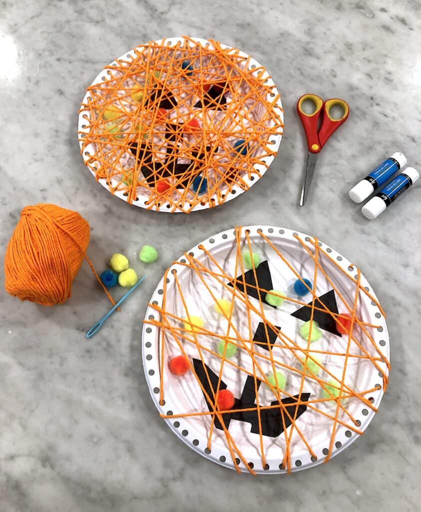 Create Some Amazing Memories This October With Super Fun Halloween Crafts For Kids! This Simple Paper Plate Craft Is Easy Enough For Young Kids To Practice Fine Motor Skills & Fun For Older Kids Too!