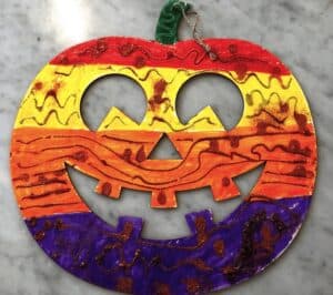 This Wood Jack-O_Lantern Halloween Craft For Kindergarten is so Simple! Halloween Crafts Are Awesome And This Activity Is One Of The Best For Creativity.