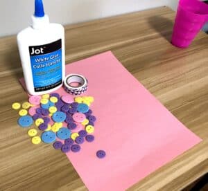 Looking for Button Craft Ideas For Kids That Toddlers Will Love? Well Check Out This Awesmoe Sensory Activity That Will Keep Your Child Occupied and Learning! #buttoncraftsforkids #buttoncrafts