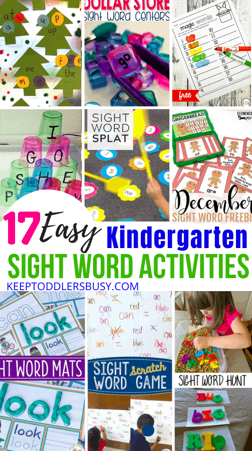 Inspire a Love of Learning with Fun Kindergarten Sight Word Activities! Fun and Play Is An Absolute Must For Early Development! Amazing Learning Activities Make A Huge Difference. #learningcrafts