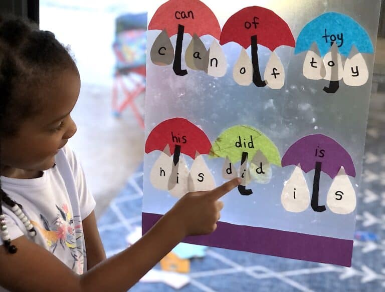 The Best April Showers Preschool Sight Word Activity