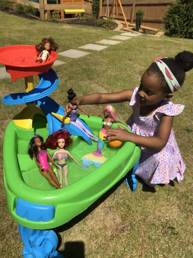 water table barbie pool party