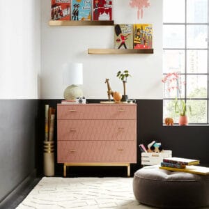 modern pink dresser play