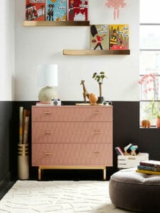 modern pink dresser play
